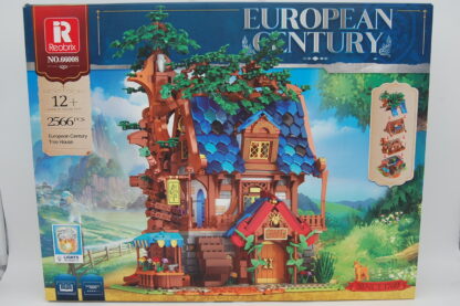 Reobrix 66008 Europäisches Mittelalterliches Baumhaus Architektur Serie Bausteine-Spielzeug-Set