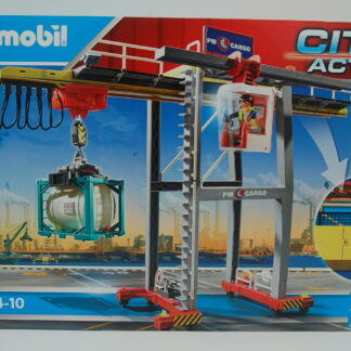 PLAYMOBIL 70770 Portalkran mit Containern, Konstruktionsspielzeug