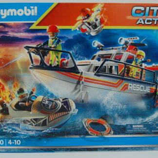 PLAYMOBIL 70140 Seenot Löscheinsatz Rettungskreuzer