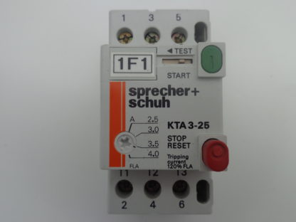 Sprecher + Schuh KTA3-25  2,5-4,0A Motorschutzschalter