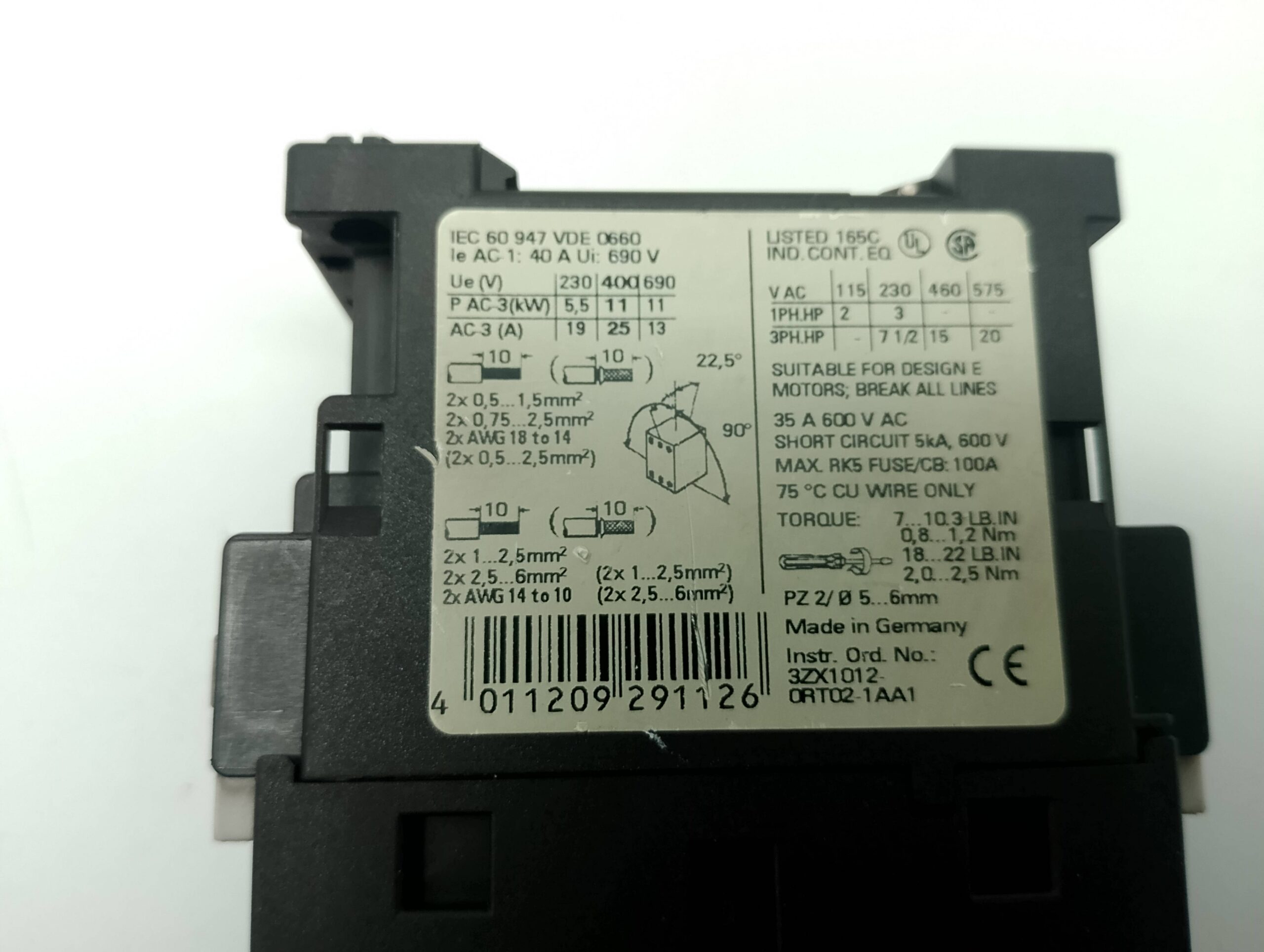 Siemens 3RT1026-1A Schütz – Bild 2