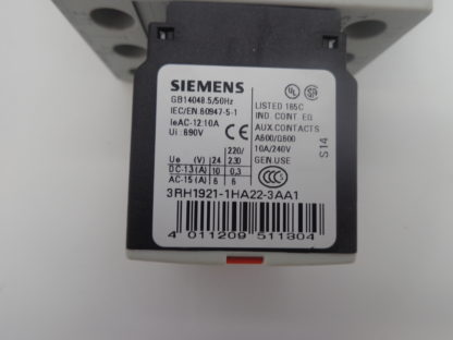 Siemens 3RT1025-1A..4-3MA0 230V 50/60 Hz Schütz + 3RH1921-HA22-3AA1 Hilfsschütz – Bild 4
