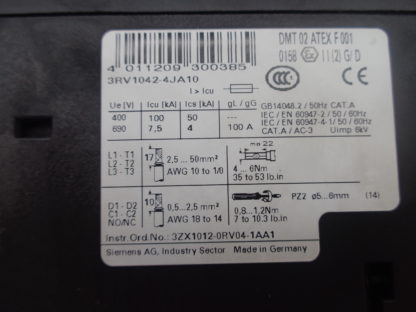 Siemens 3RV1042-4JA10 Leistungsschutzschalter, Motorschutzschalter 45A - 63A – Bild 4