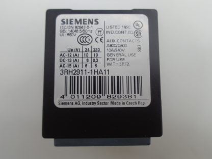 Siemens 3RH2911-1HA11 Hilfsschalterblock – Bild 2