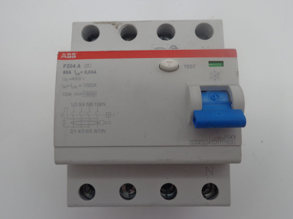 ABB FI-Schutzschalter F204A-40 30mA Fehlerstrom Schutzschalter RCD 4 polig 40A