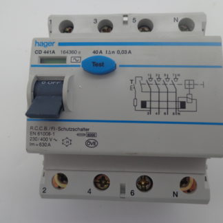 Hager CD 441A 40A 0,03 R.C.C.B FI/Schutzschalter 164360
