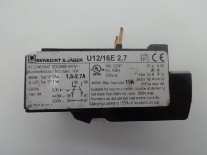 Benedikt & Jäger U12/16E 2,7  1,8-2,7A – Bild 2