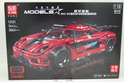 Mould King 13121 Technik Auto für Koenigsegg-One:1, 1:10 Groß Auto Modellbausatz, 3021 Teile MOC Klemmbausteine, statische Version