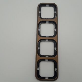 Busch und Jäger Duro 2000 LX 4fach Rahmen senkrecht Bronze Metallrahmen eloxiert