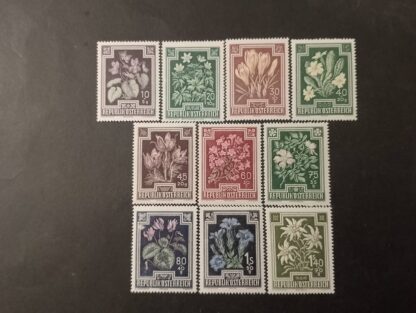 1948 Österreich Heimische Blumen Tuberkulosebekämpfung  postfrisch ANK 877-886