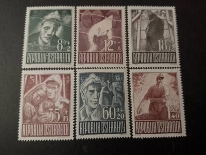 1947 Österreich Kriegsgefangenen Ausgabe postfrisch ANK 838 - 843