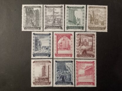 1948 Österreich, Wiederaufbau- Fonds 1948, postfrisch, ANK 867-876