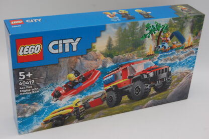 LEGO®60412 City - Feuerwehrgeländewagen mit Rettungsboot