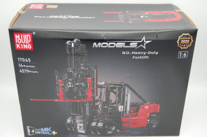 MOULD KING 17045 Roter Schwerlaststapler mit Motor und Fernbedienung