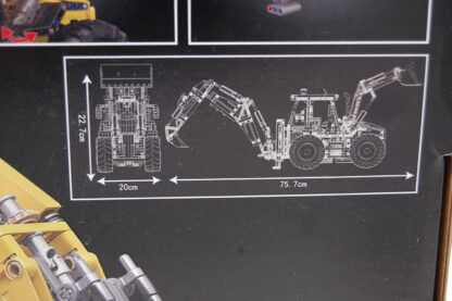 MOULD KING 17036 KLEMMBAUSTEINE TECHNIK SCHWERLAST BAGGERLADER MIT RC SET - 2239 TEILE mit Motor und Fernbedienung – Bild 3