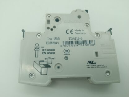 Siemens 5SY61 MCB B16 1pol Sicherungsautomat – Bild 2