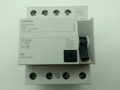 Siemens FI, Schutzschalter 5SM3 344-0LB RCCB 40A 0,03A – Bild 2