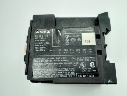 ASEA EH12C-10 SK 813301 220V 50Hz/ 220V 60Hz – Bild 2