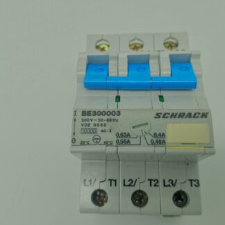 Schrack BE300003 Motorschutzschalter 0,4A-0,63A   500V-50-60Hz
