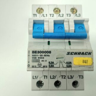 Schrack BE300008 500V- 50-60Hz  4,0-6,3A Motorschutzschalter