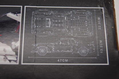 Mould King 13128 schwarz/weißes US-Muscle-Car RC Version 1678 Teile – Bild 3