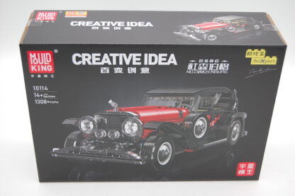 Mould King 10114 Retro Auto Oldtimer Rot Schwarz Classic  Klemmbaustein statische Version 1308 Teile  14 +