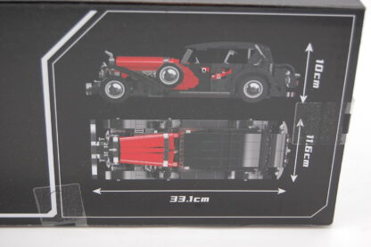Mould King 10114 Retro Auto Oldtimer Rot Schwarz Classic  Klemmbaustein statische Version 1308 Teile  14 + – Bild 3