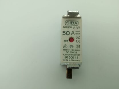 Siba NH 000 gL/gG 50A  500V   120kA    DC 220/25   2000013