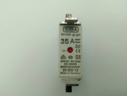 Siba NH 000 gL/gG 35A 500V 120kA DC 220/25 2000013