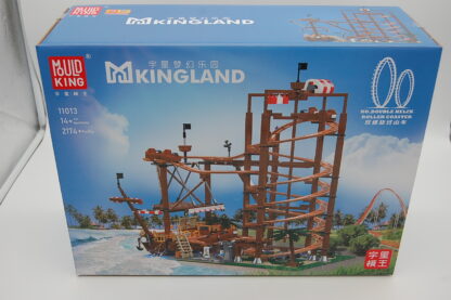 Mould King 11013 Technik Achterbahn Set, 2174 Teile Piratenschiff Doppelschrauben-Achterbahn für Erwachsene, MOC Vergnügungspark Loop Coaster  Klemmbausteine Bausatz