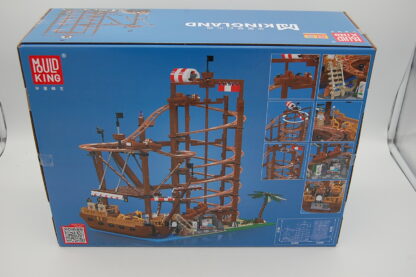 Mould King 11013 Technik Achterbahn Set, 2174 Teile Piratenschiff Doppelschrauben-Achterbahn für Erwachsene, MOC Vergnügungspark Loop Coaster  Klemmbausteine Bausatz – Bild 2