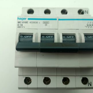 Hager MC 616E C16 3/N Sicherungsautomat 433838  0