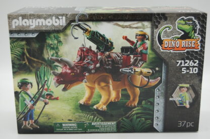 Playmobil 71262 Triceratops Dino Rise Dinosaurier mit Abnehmbarer Rüstung Spielzeug