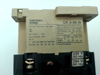 Sprecher + Schuh CA3-60-N-11 Schütz 220V 50Hz/254V 60Hz – Bild 5