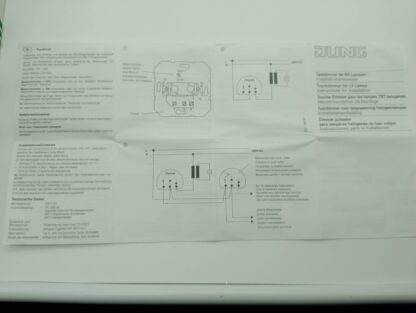 Jung 245.07H Tast-Dimmer für Trafoleuchten 20-500VA AC 230V geeignet für Nebenstelle 231.07 Typ A – Bild 5