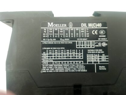 Moeller DIL M40 Leistungsschütz 31DIL-C Hilfskontakt – Bild 2