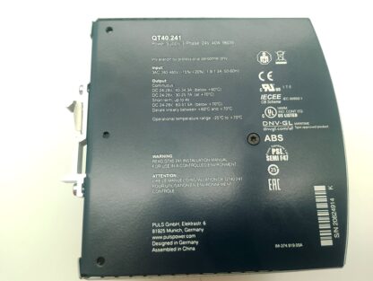 PULS Dimension QT40.241 Power Supply 3-Phase, 24V,40A,960W – Bild 3