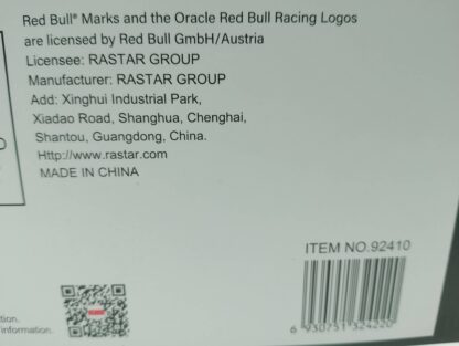 Rastar 92410 1:8 Red Bull F1 RB19 statische Version – Bild 6