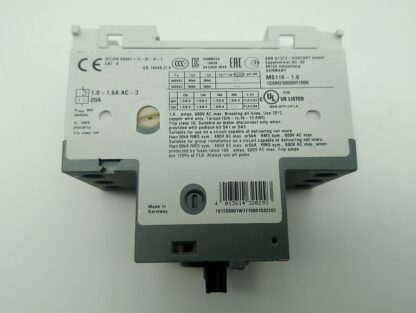 ABB MS116 Motorschutzschalter 1,0-1,6A  AC-3  20A – Bild 2