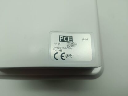 PCE Unterputzsteckdose Typ 885 16A-6h 5pol. IP44 mit Schriftfeld – Bild 2