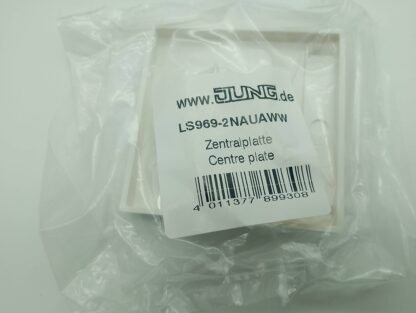 Jung LS969-2NAUAWW 09690362 alpinweiß Zentralstück mit Schriftfeld NEU – Bild 2