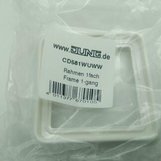 Jung CD581WUWW 1fach Rahmen alpinweiß 05810364 NEU