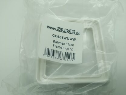 Jung CD581WUWW 1fach Rahmen alpinweiß 05810364 NEU