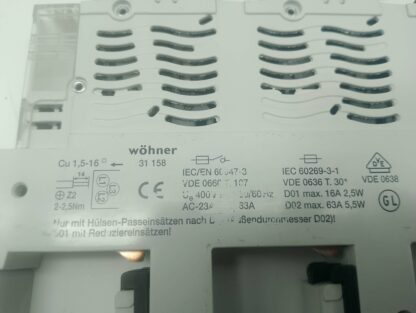 Wöhner 31158 Sicherungslasttrennschalter SPL D0 AC-22 63A 400V – Bild 4