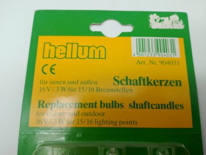 Hellum 904031 Schaftkerzen 16V/3W für 15/16 Brennstellen für innen und außen 3er Serie – Bild 2