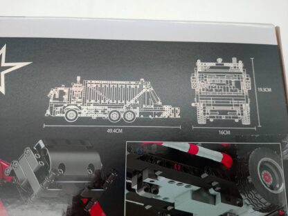 Mould King 15019 Remote Controlled Müllwagen 1689 Klemmbausteine – Bild 4
