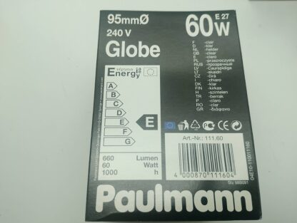 Paulmann 240V, 60W, E24, klar, Lampe 95mm Durchmesser NEU – Bild 5