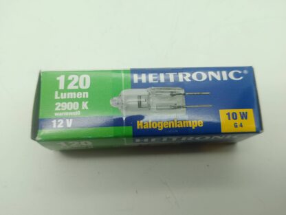 Heitronic Halogen Lampe 120 Lumen 2900K warmweiß 10W, 12V, G4 Stiftsockel NEU