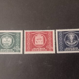 Österreich 1949 75 Jahre Weltpostverein UPU postfrisch ANK 955 - 957