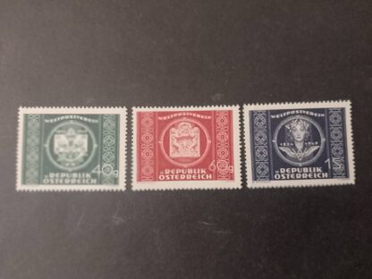 Österreich 1949 75 Jahre Weltpostverein UPU postfrisch ANK 955 - 957